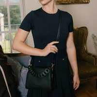 Black Caviar Lua Plait 3 Capartment Handbag - Black