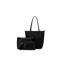Black Caviar Renee 3 Piece Suedette Handbag - Black