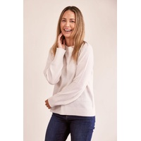 See Saw 100% Luxe Merino Wool Crew Neck Sweater - Cream