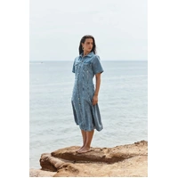 Sass Kara Denim Midi Dress - 90's Blue