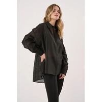Sass Val Oversized Shirt - Black