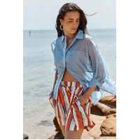 Sass Val Oversized Shirt - Pale Blue