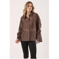 Sass Val Oversized Shirt - Chocolate