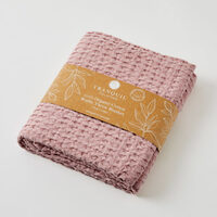 Pilbeam Living Organic Danish Washed Throw Rug - Rose Quartz