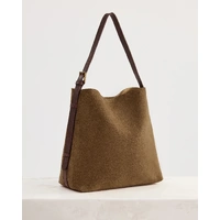 JUJU& CO Suede Cabas Tote - Chestnut