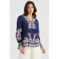 Talisman Halcyon Top - Empress Indigo
