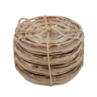 Coast to Coast Magma Set 4 Ceramic Coasters 10.5cm - Cocoa