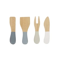 Assemble Bala S/4 Bamboo Cheese Knives 14cm Sea
