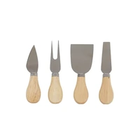 Assemble Earl Set 4 Wood Cheese Knives 12.5cm