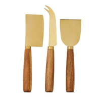 Assemble Barker Set 3 Steel/Wood Cheese Knives 19cm