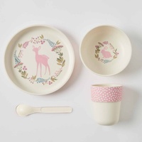 Jiggle & Giggle Whimsical Bamboo 4 Piece Dinner Set - Earth Spirit