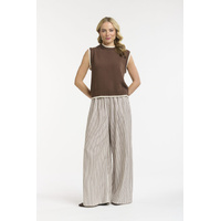 Urban Luxury Knit Vest - Choco + Cream - One Size