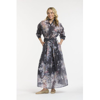 Urban Luxury Flowers Blouse - Navy - One Size