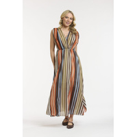 Urban Luxury Multic Dress - Orange/Blue/Cream - One Size