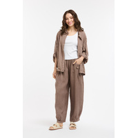 Urban Luxury Linen Pant - Mud