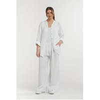 Urban Luxury Linen Shirt - White