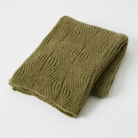 Pilbeam Living Florence Wool Blend Throw Rug - Olive