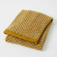 Nordic Kids Sienna Wool Blend Baby Blanket - Mustard