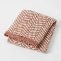 Nordic Kids Sienna Wool Blend Baby Blanket - Rosewood