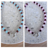 Vintage Lane Isla Beaded Necklace - Silver