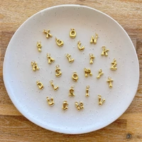 Vintage Lane Bubble Letter Charms - Gold