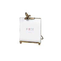 Pure Rumble Metal Gold Bird Frame Square 12x13cm