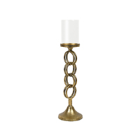 Pure Solo Metal Gold Loop Pillar Holder - Small