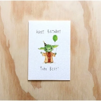 Well Drawn Card - Happy Birthday, Yoda Best!