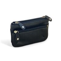 Rugged Hide Maria Coin Wallet - Black