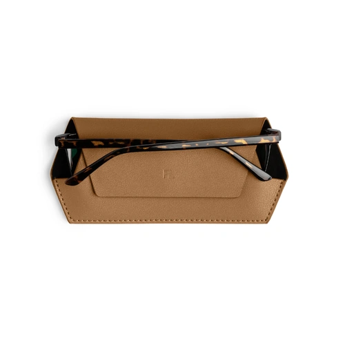 Fox And Leo Glasses Case - Tan