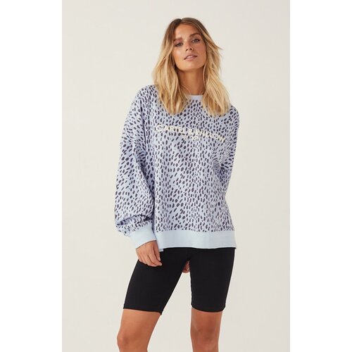 Cartel & Willow-Piper Sweater-Blue Leopard