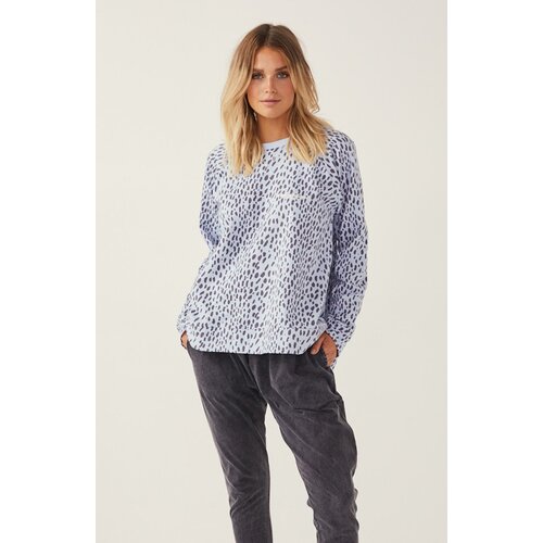 Cartel & Willow-Gigi Sweater-Blue Leopard