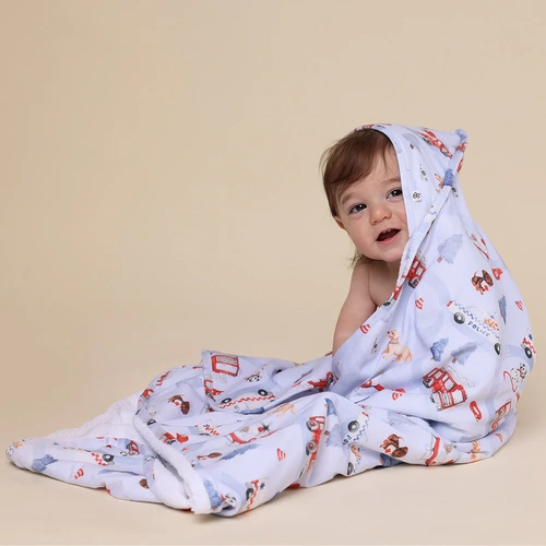 Snuggle Hunny Organic Hooded Bath Towel - To The Rescue