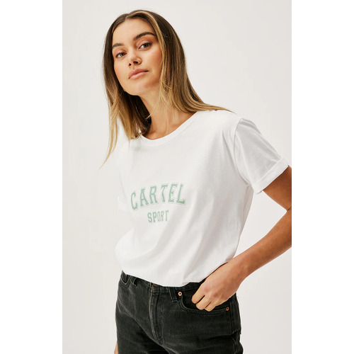Cartel & Willow Marlo Tee - White/Rosemary [Size: Medium]