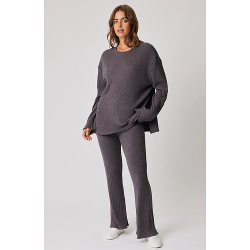 Cartel & Willow Demi Knit Pant - Charcoal Knit [Size: Medium]