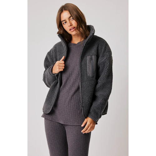 Cartel & Willow Remi Zip Up - Charcoal
