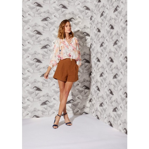 Fate+Becker-Grand Hotel Shorts-Tobacco [Size: 8]