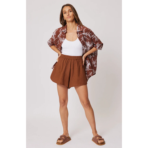 Cartel & Willow Georgie Shirt - Cocoa Leaf [Size: Small]
