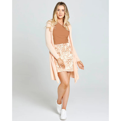 Sass Donna Waterfall Cardi - Peach [Size: 8]