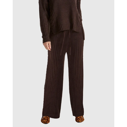 Fate+Becker Catalina Knit Pant - Chocolate [Size: 10]