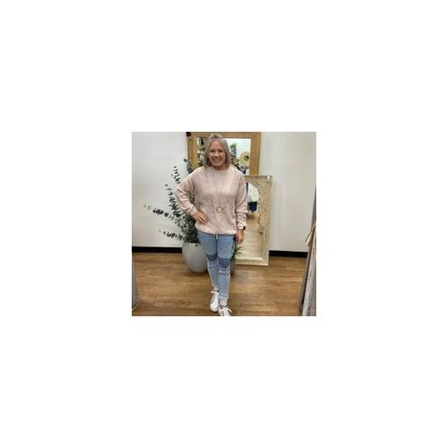 Spring Road-Knit Jumper-Pale Pink