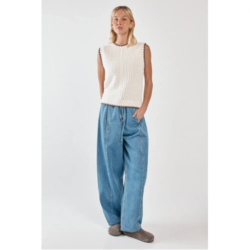 Sass Aveline Barrel Leg Jean - Classic Blue
