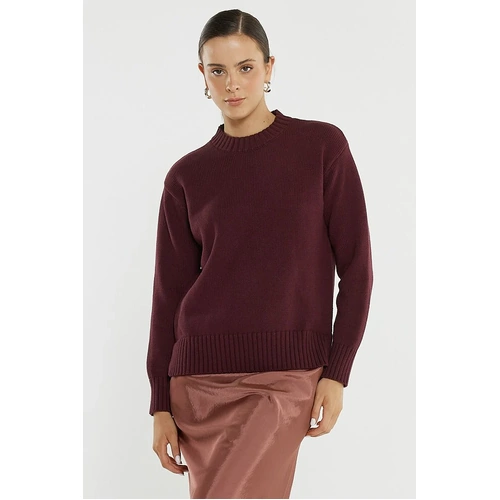 Sass Ivy Cotton Knit - Burgundy