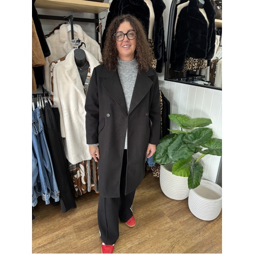 Iris Maxi Coat - Black