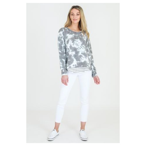 3rd Story-Ulverstone Tie Dye Sweater-GREY [Size: Small]