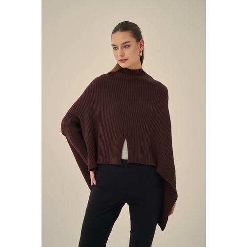 Tirelli-Split Front Knit-Dark Mocha [Size: Medium]