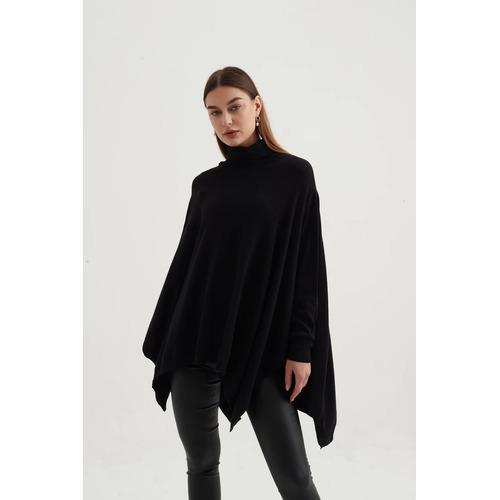 Tirelli Poncho Pullover - Black [Size: Large]