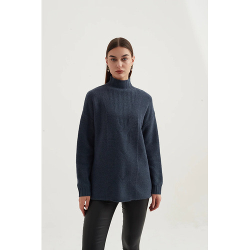 Tirelli Cable Detail Knit - Orient Blue [Size : XLarge]
