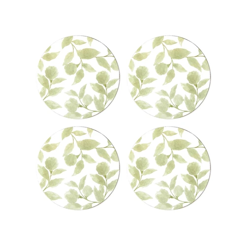 Madras Link Riviera Round Coaster Set 4 - Green