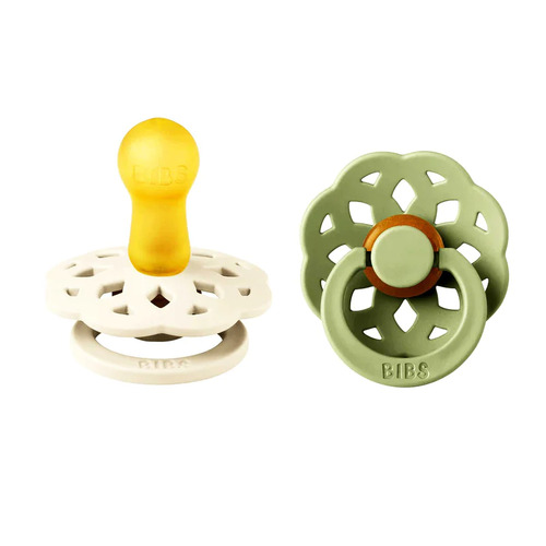 Bibs Boheme Pacifier Size 1 - Ivory/Sage